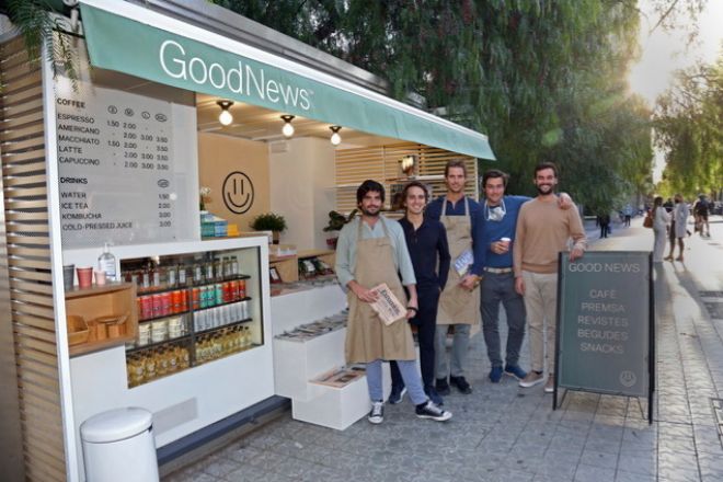 El quiosco de Madrid GoodNews Coffee regala café por buenas noticias